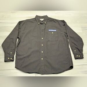 Lee Y2K Black Denim Work Shirt Utility Streetwear Mens L XL
